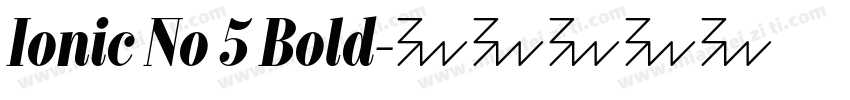 Ionic No 5 Bold字体转换